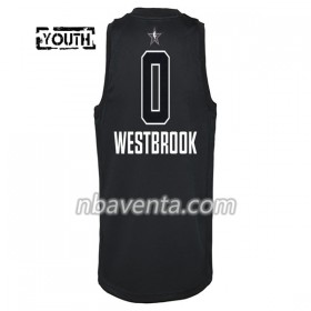 Camiseta Niños Oklahoma City Thunder Russell Westbrook 0 2018 All Star Jordan Brand Negro Swingman